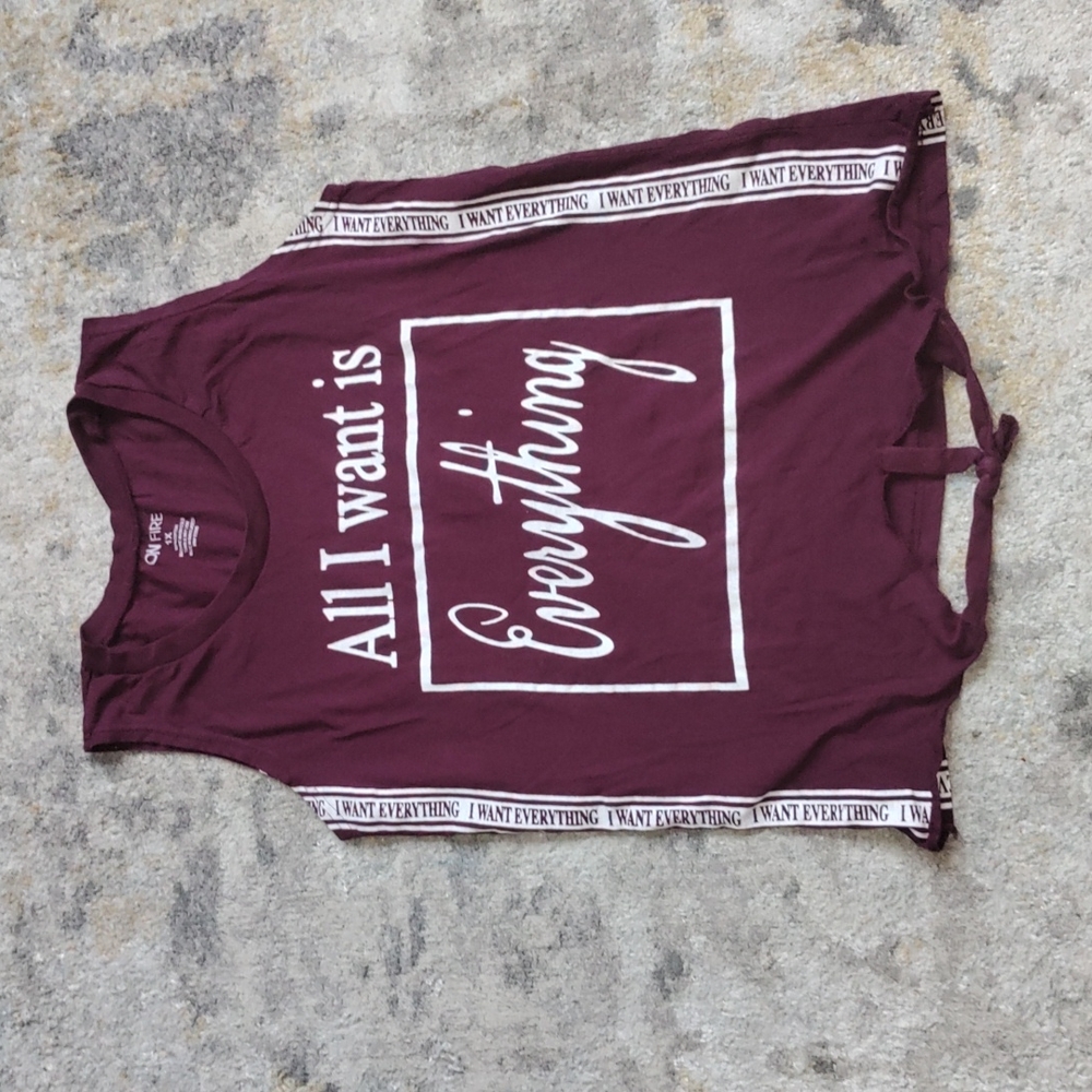 Burgundy t-shirt